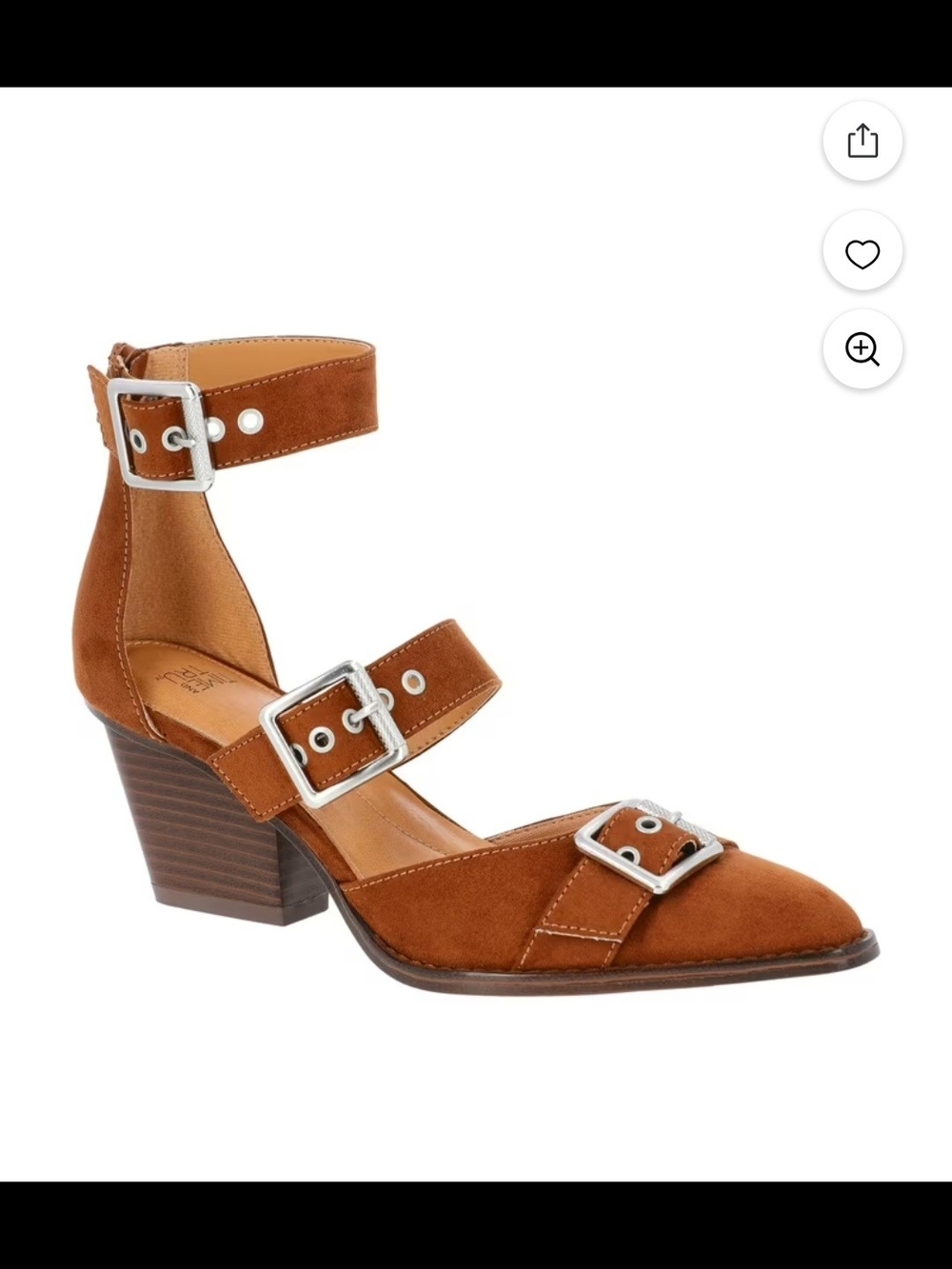 Time and Tru Women's Strappy Western Block Heel